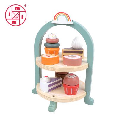 China Mini Cake and Cupcake Toys Mini Cake and Cupcake Delectable Desserts Wooden Pretend Play Foods Imaginative Play Kitchen Toy for Preschoolers Children Toys for sale