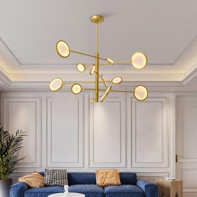 China Contemporary Luxury Modern Lamp Bedroom Foyer Bedside Postmodern Bar Restaurant Sputnik Chandelier Light for sale