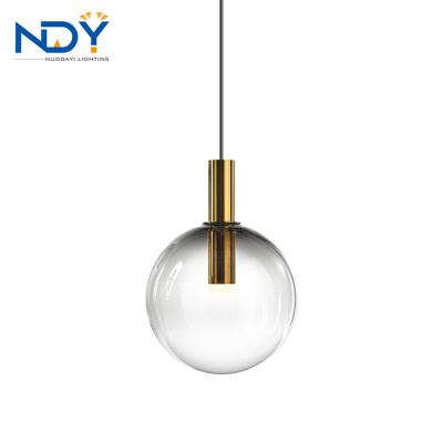 China Modern Italian Post Modern Ball Shade Suspension Glass Chandelier Dining Coffee Shop Bar Restaurant Led Pendant Light for sale