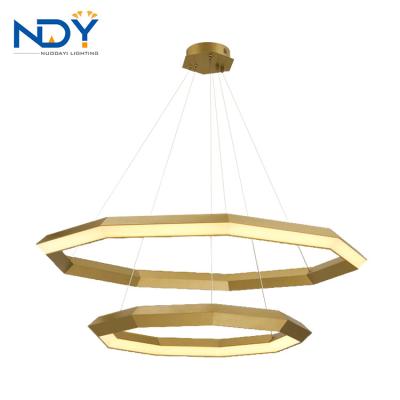 China Contemporary High Performance Modern Decorative PVC Loft Retro Led Chandelier Pendants Light With Gold Color for sale