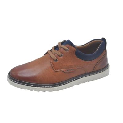 China Fashion Brush-Anti-slippery Business Casual Leather Brown Men's Shoes for sale