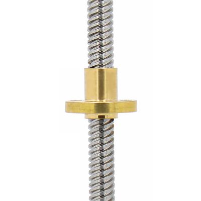 China Long Runtime T Worm T8 T10 T12 T14 T16 T20 Stainless Steel Trapezoidal CNC Screw Lead Screw with Brass Nut for 3D Print for sale