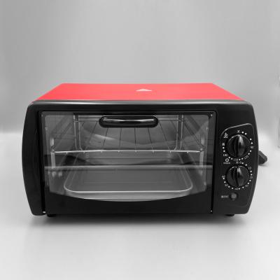 China Household Mini Kitchen Oven Portable Oven Toaster 600W Electric Power Red Color Electric Toaster Oven for sale