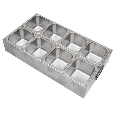 China HUAJING Wedding 1/6*15cm Gastronorm Containers Countertop Stainless Steel Class For Buffet Food Warmer for sale