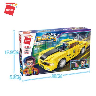 China DIY Toy Building Block Toy Racing Car Model Track Brick Car Toy Vehicles Juguetes Qman legoing the block wholesale toy for sale