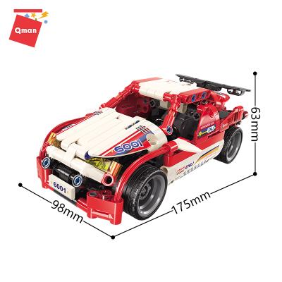 China Construction Toy Qman Pull Back Vehicle disassemble building brick Toy For Kids building racing car for sale