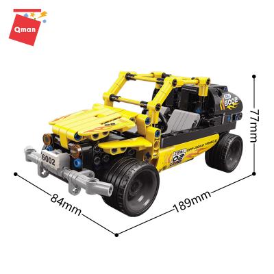 China Construction Toy Enlighten Brick Toys Kids Pull Back Car Assembling Toys For Children 6 Year Old for sale