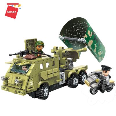 China DIY Toy Qman building block toy for boy creative military Anti-ambush WW2 armored vehicle tank building block egoing plastic toy for sale