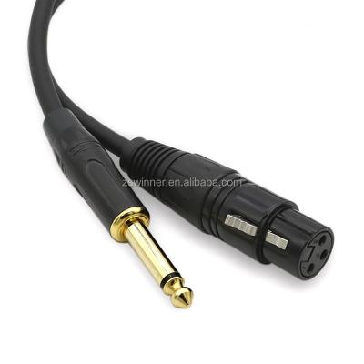 China For Powered Speakers to 3pin XLR Microphone Cable Male to Female for Powered Speakers, Studio Sound Consoles High Quality 1/4