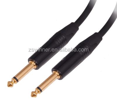 China Wholesale 6.35mm console guitar plug instrument guitar cable manufacturer 6.35 1/4