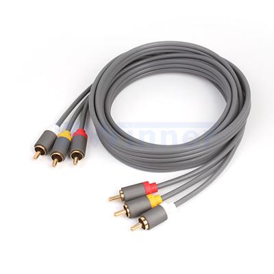 China For VCR 1.5m Compound Cable 3RCA -3RCA RCA Audio Cable NC MALE-MALE 30m for sale