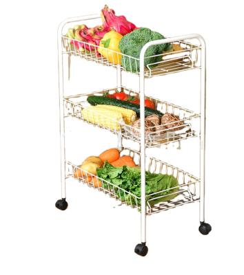 China Stocked 3/4/5 Wheeled Rack Collapsible Folding Kitchen Rack Storage Shelves For Garage Kitchen Shelf Wheel for sale