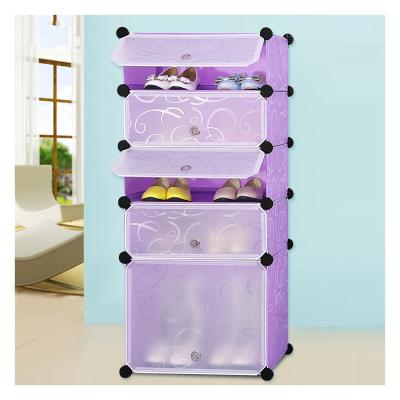 China Promotional Good Quality Simple Modern Small Space Saving Multi-Layer (Size) Dustproof Modern Shoe Rack Storage Cabinet Adjustable for sale