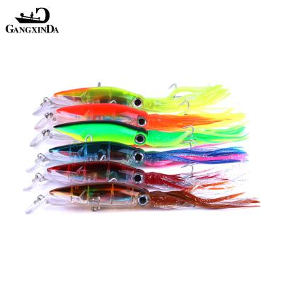 China ABS Plastic 140mm Barb 40g Combo Bait Squid Skirt Lure Bait Trolling Fishing Hard Lure Fishing Tackle Octopus Fishing Lures for sale