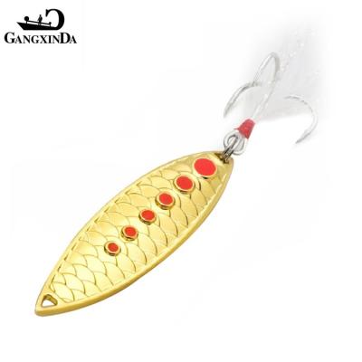 China 3g 5g 7g 10g 15g 20g Eco-friendly Fish Scale Model Leech Long Casting Spinnerbait Basting Metal Fishing Spoon Bass Lures for sale