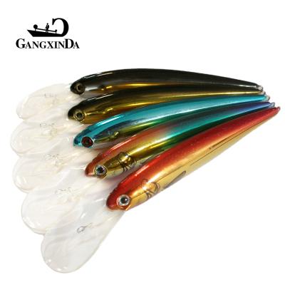 China Wholesale High Quality ABS GXD Primer 119mm PESCA 17g Hard Plastic Artificial Floating Minnow Fishing Lures for sale