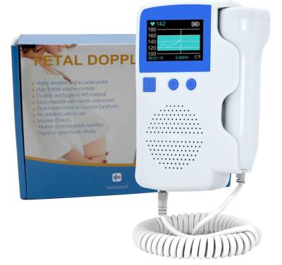 China Factory Wholesale Price Home Pocket Digital Fetal Doppler Monitoring Heart Rate Doppler Fetal Doppler Ultrasound For Sale for sale