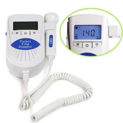 China Portable Heart Monitoring Fetal Rate Monitor With Gel LCD Display Heart Rate Baby Heart Monitor Baby for sale