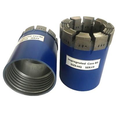 China SML Diamond Core Drill Bit Survey Geotechnical Geological HQ Soaked Coring Bit for sale