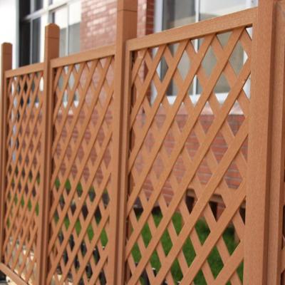 China Easily Assembled Plastic Composite Fence High Quality Cheap Wooden Garden Trellis Panel for sale