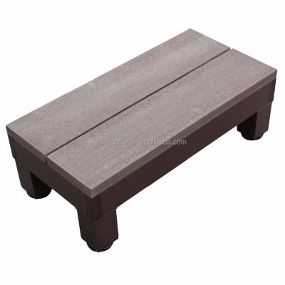 China Outdoor Wood Decking Weather Plastic Composite Outdoor Furniture WPC Easy Adjustable Prefab Deck , Step for sale