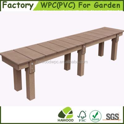 China Outdoor high quality wooden plastic park and garden benches from outdoor garden compound (wood+PVC) for sale