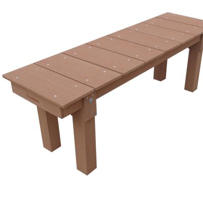 China Outdoor Weather Furniture 1200mm Length Easily Assembled WPC Wood Plastic Composite Outdoor Garden Bench for sale