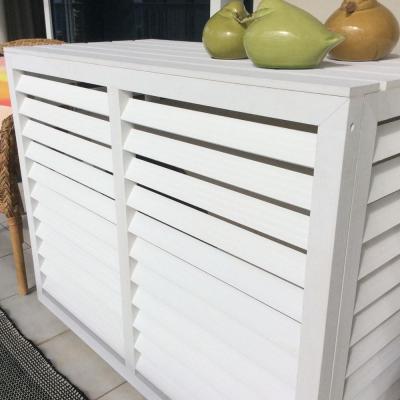 China Decorative air conditioner cover made up of foldable high quality wooden plastic WPC for sale