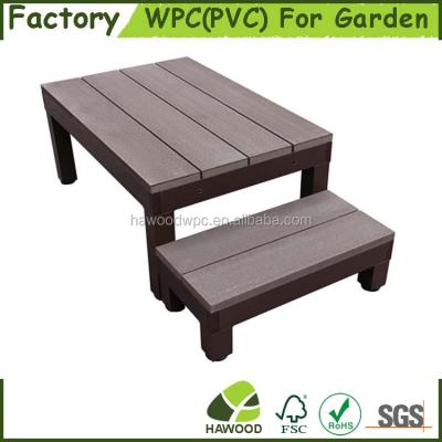 China DIY Raised Floor All Weather Outdoor Wood Garden Furniture 900*600 Mm Plastic Composite And Step for sale