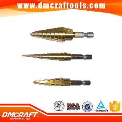 China Titanium Coated Hex Shank HSS Step Drill Bit For Metal for sale