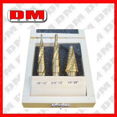 China 3pcs HSS step drill bits set for sale