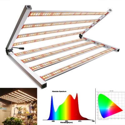 China Seed Starting Foldable Led Plant Light Samsung LM281B IP65 Grade 0-10V Dimmable For Indoor Greenhouse Plants Full Spectrum 720W LED Grow Light for sale