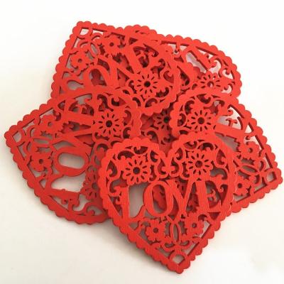 China Europe Sublimation Heart Wooden Home Decor For Mother's Day Valentine's Day Wedding Decoration Supplies for sale