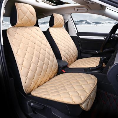 China Universal Velvet Car Cushion With Back Cover With Pillow for sale