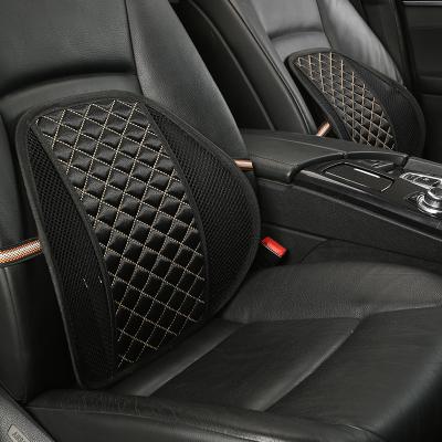 China Popular Mesh Lumbar Back Brace Office Home Car Seat Chair Cushion Massage Support Cool Black for sale