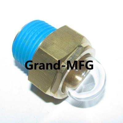 China Male NPT pipe threads 1/2 inch domed shaped flow liquid level indicators oil level sight glass gauge for pumps custom for sale