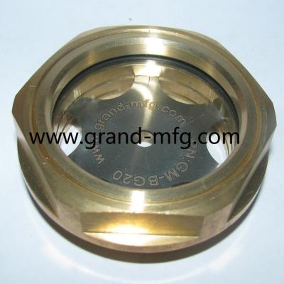 China BSP G 2 1/2 inch Brass oil level sight glass observation evaporator oil level sight glasses OEM service no finishing for sale