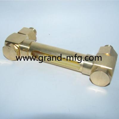 China brass oil level gauges with glass tube supplied Grand-MFG for sale