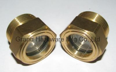 China oil levels & windows, gear box brass oil sight glass plug, reducer brass oil levels supplier bsp thread G3/4 G1/2 INCH for sale