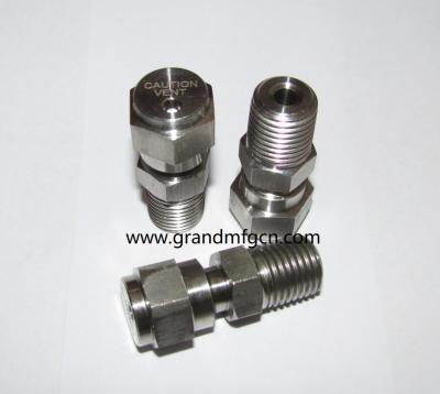 China NPT1/4 inch stainless steel 316 release valve withstand 2800PSI pressure in stock custom precision machined part for sale