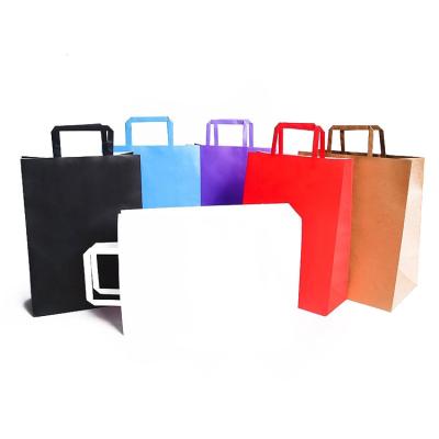 China Colorful Printed Kraft Paper Bags Food Grade Material Flexo Printing Surface Handling for sale