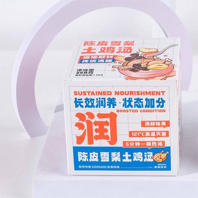 China Healthy Instant Free Range Black Herbal Chicken Soup With Chenpi Snow Pear Moistening Lung for sale