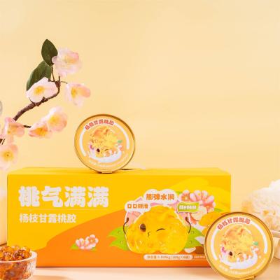 China ODM Mango Pomelo Sago Weißes Schnee Pilz Pfirsich Kaugummi Dessert Tragbare Geschenkbox zu verkaufen