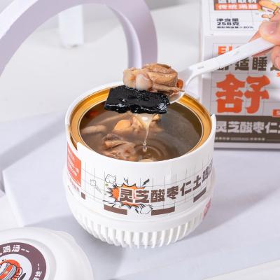 Chine Ganoderma Lucidum Jujube acide Poulet de terre Soupe tonique revitalisante avec herbe chinoise à vendre