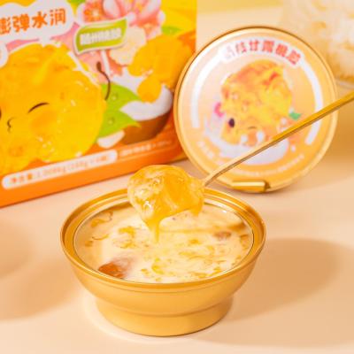 China Mango pomelo sago chicle de melocotón, dulce y agrio, caja de regalo portátil divertida, fruta y suave y deliciosa en venta