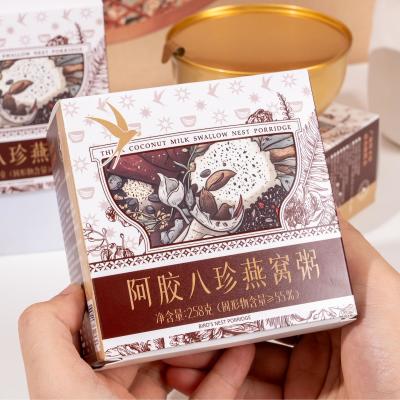 Chine La bouillie du nid d'oiseau d'Ejiao Renforce l'immunité Petit-déjeuner nutritif Instant Foods Faible en sucre et faible en calories Aliments biologiques sains à vendre