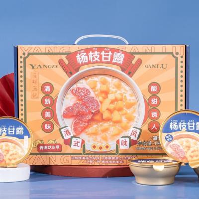 China Mango instantáneo Sago Pomelo Frutas tropicales Sago Postre Mango Sago Postre en lata Mango Sago con frutas frescas Cero aditivos en venta