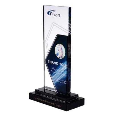 China Wholesale Europe K9 Crystal Trophy Award Custom High End Engrave UV Printing Blank Glass Crystal Awards Plaque for sale