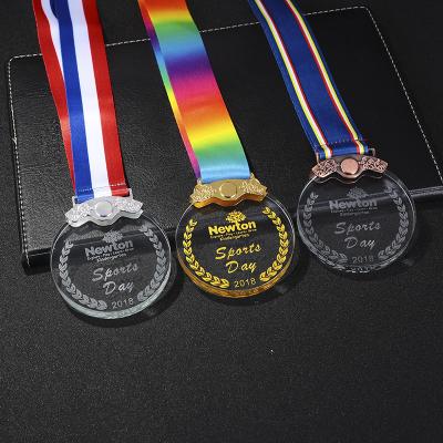 China Global Medal Children's List Crystal Medal Custom Gold Student Hanging Medal Customized Competition Prize for sale