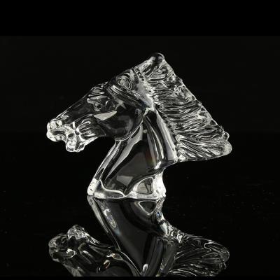 China World Harmonious Facet Crystal 3d Pattern Etched Statues Gift Wedding Keepsake Crystal Animal Guests for sale